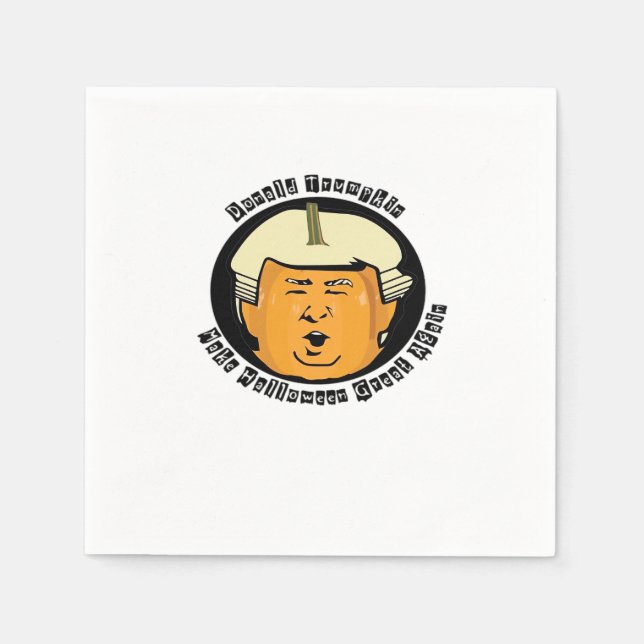 Halloween Trumpkin Pumpkin Classic Napkin (Front)