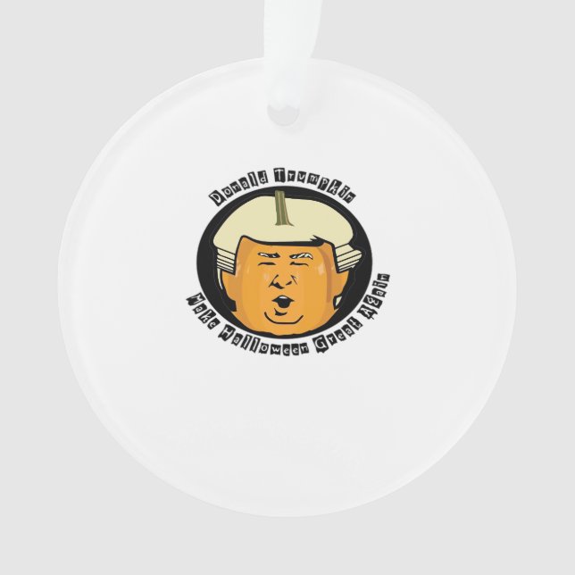 Halloween Trumpkin Pumpkin Classic Ornament (Front)