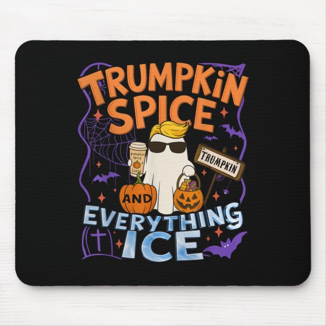 Halloween Trumpkin Sce And Everything Ice Pumpkin  Mouse Mat (Front)