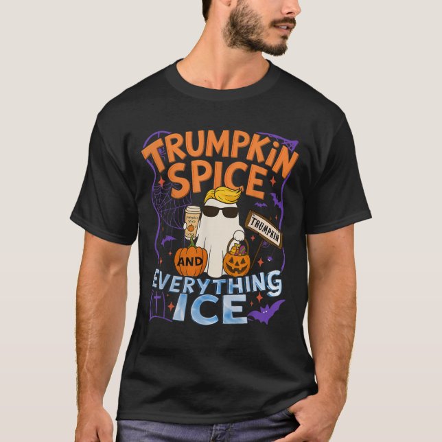 Halloween Trumpkin Sce And Everything Ice Pumpkin  T-Shirt (Front)