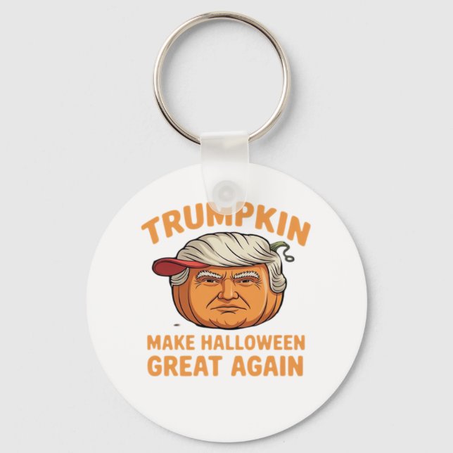 Halloween Trumpkin – Spooky Parody Quote for Hallo Key Ring (Front)