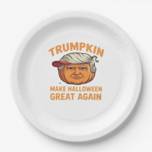 Halloween Trumpkin – Spooky Parody Quote for Hallo Paper Plate