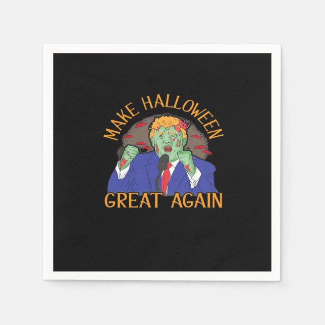 Halloween  Trumpkin Tri-Blend Napkin (Front)