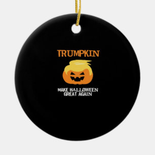 Halloween Trumpkin V3 Ceramic Tree Decoration