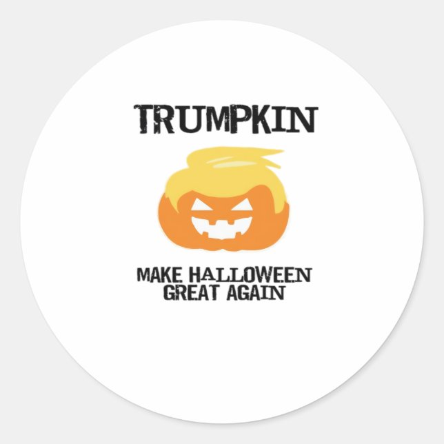 Halloween Trumpkin V3 Classic Round Sticker (Front)