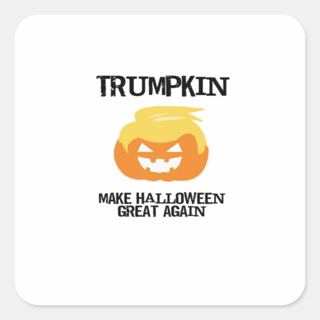 Halloween Trumpkin V3 Square Sticker (Front)