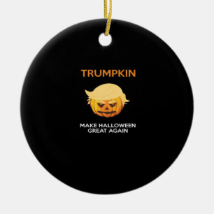 Halloween Trumpkin V4 Ceramic Tree Decoration