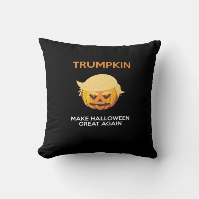Halloween Trumpkin V4 Cushion (Front)