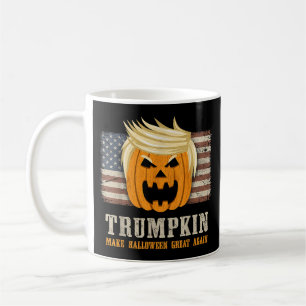 Halloween Trumpkin Vintage US Flag Funny Coffee Mug