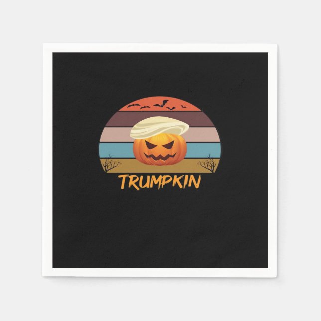 Halloween Trumpkin Vintage Us Napkin (Front)