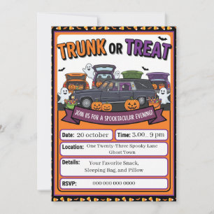 Halloween Trunk or Treat Invitation