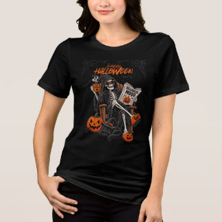 halloween tshirts funny skeleton spooky FOR HER