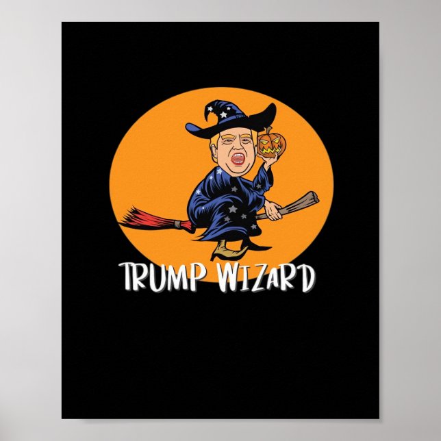 Halloween Ttrump Wizard Funny Classic Poster (Front)