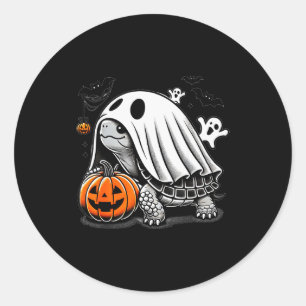 Halloween Turtle Ghost Pumpkin Costume Terran Tort Classic Round Sticker