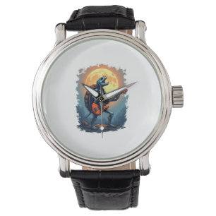 Halloween Turtle Skeleton Rocker Tee for Music Lov Watch