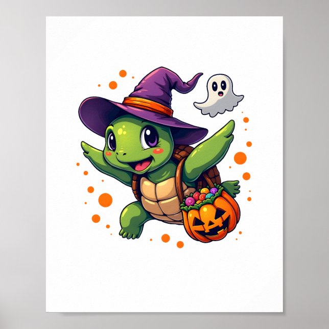 Halloween Turtle Tortoise Costume Men Women Kids B Poster (Front)