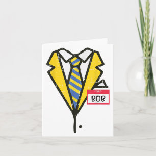 Halloween Tuxedo Hello My Name Bob Costume Boys Ki Card