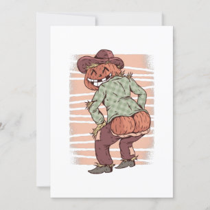 halloween twerking scarecrow pumpkin twerk funny invitation