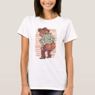 halloween twerking scarecrow pumpkin twerk funny T-Shirt