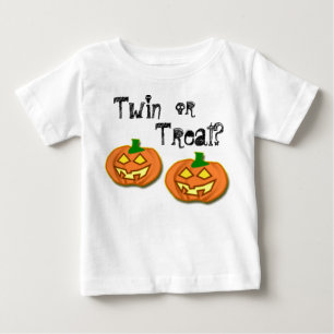 Halloween Twin or Treat pumpkin tee