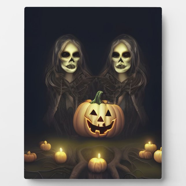Halloween Twins Plaque (Front)