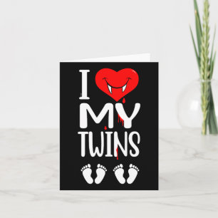Halloween Twins Pregnancy Bleeding Heart Card