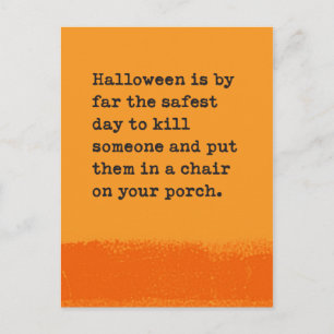 Halloween Twisted Humour Greeting Postcard