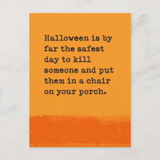 Halloween Twisted Humour Greeting Postcard