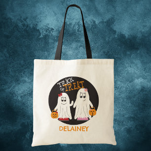 Halloween Two Girl Ghosts Besties Candy Bag Custom