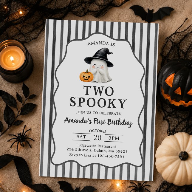 Halloween Two Spooky 2nd Birthday Invitation (Creator Uploaded)