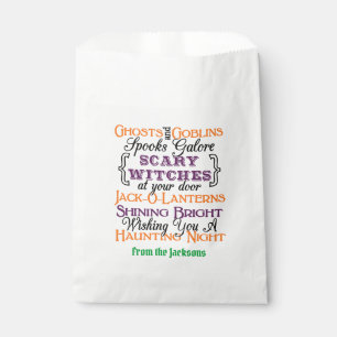 Halloween Typography Goodie Bag- Halloween Saying Favour Bags