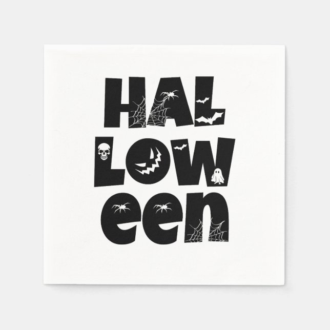 Halloween Typography Napkin (Front)