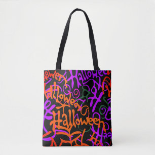 Halloween Typography Tote Bag