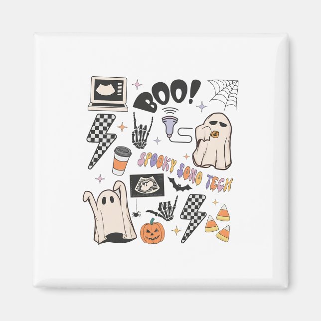 Halloween Ultrasound Tech Fall Autumn Sonographer  Magnet (Front)