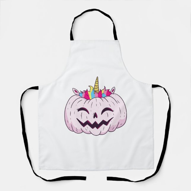 Halloween unicorn      apron (Front)