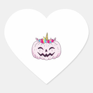 Halloween unicorn      heart sticker