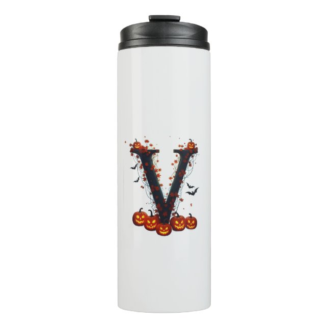 Halloween V Pumpkins Thermal Tumbler (Front)
