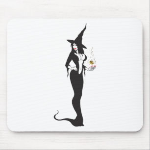 halloween vamp witch mouse mat