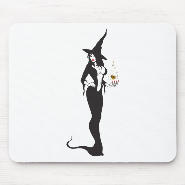 halloween vamp witch mouse mat (Front)