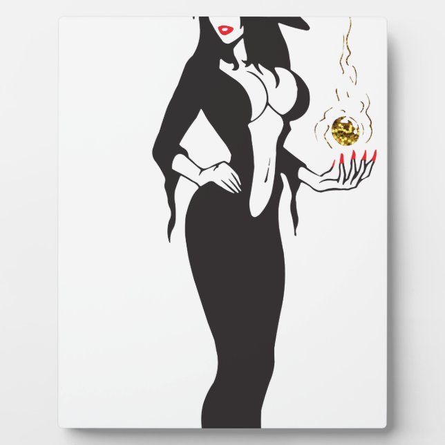 halloween vamp witch plaque (Front)