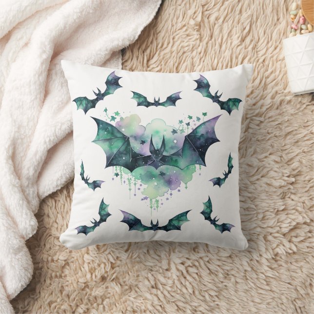 Halloween Vampire Bat Throw Pillow (Blanket)