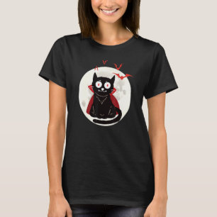 Halloween Vampire Cat Full Moon Bats Halloween An T-Shirt