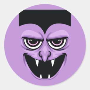 Halloween Vampire Classic Round Sticker