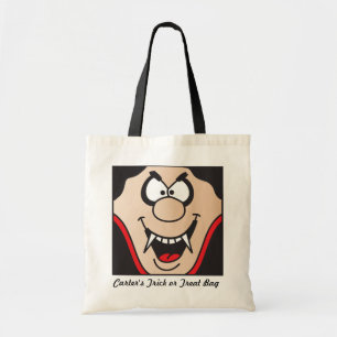 Halloween Vampire Face Trick or Treat    DIY Name Tote Bag