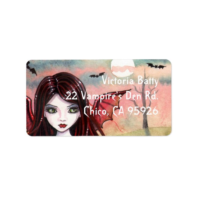 Halloween Vampire Fairy Address Labels (Front)