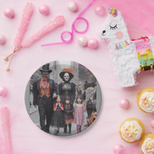 Halloween Vampire Family Party Plates 🦇🎃