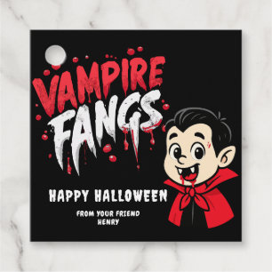 Halloween Vampire Fangs Favour Tags