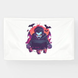 Halloween Vampire Gamer Banner