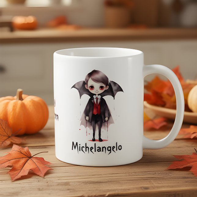 Halloween Vampire Kid Personalise Coffee Mug (Creator Uploaded)