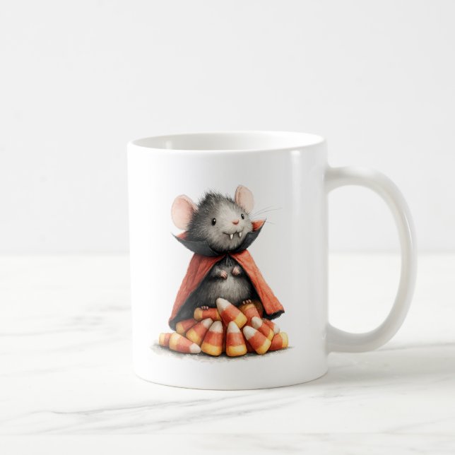 Halloween Vampire Mouse Candy Corn  Coffee Mug (Right)